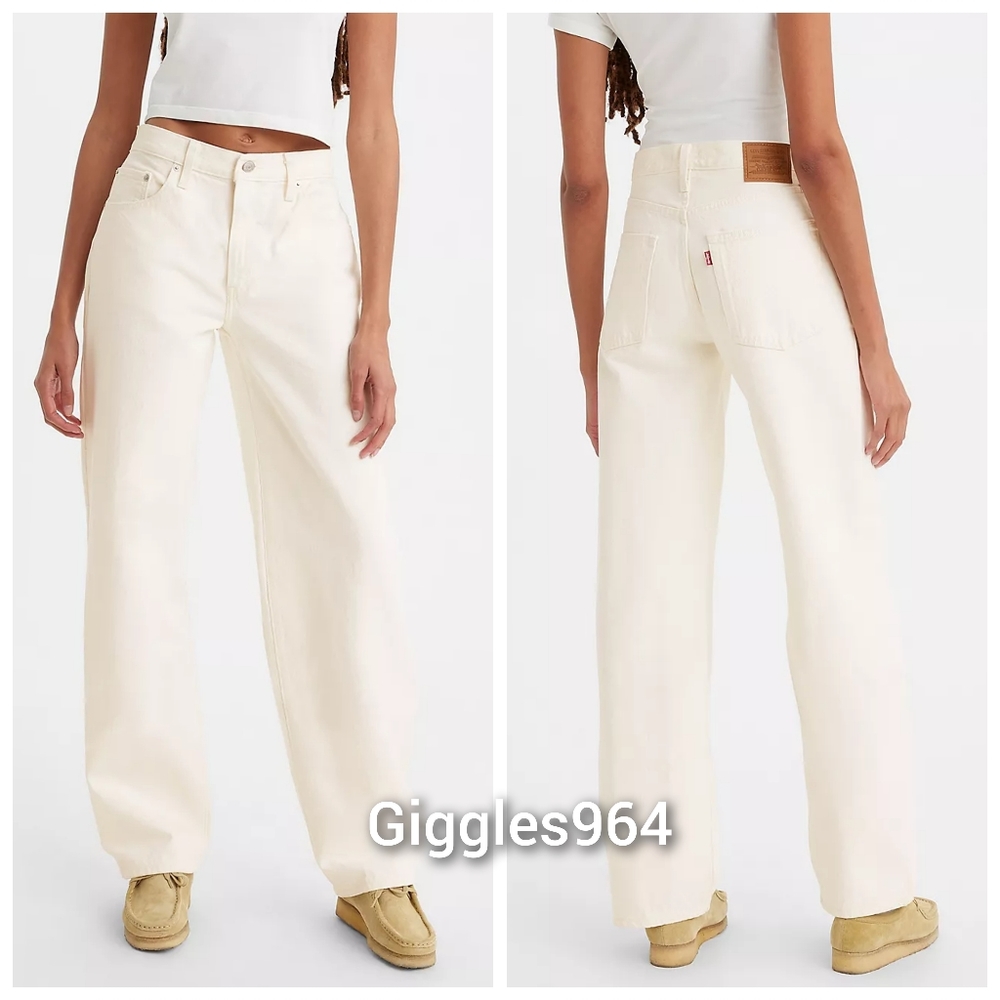 Levi's Baggy Dad Jeans Barely Freezing White